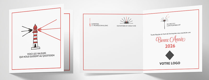 PR159-24 Carte de voeux originale professionnelle
