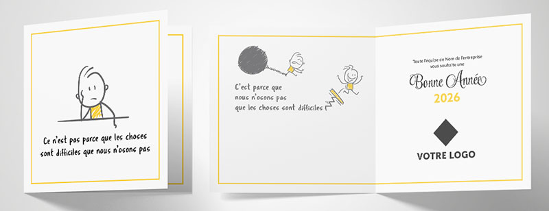 PR50-19 Carte de voeux dessinés audace