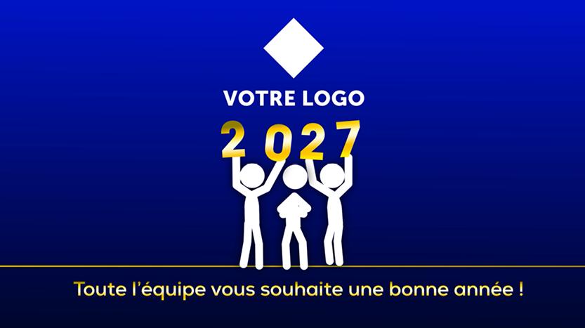 Ecard de vœux en storytelling valorisant esprit d'équipe videostorytelling