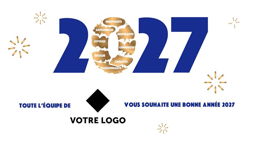 ST114 vœux carte chic